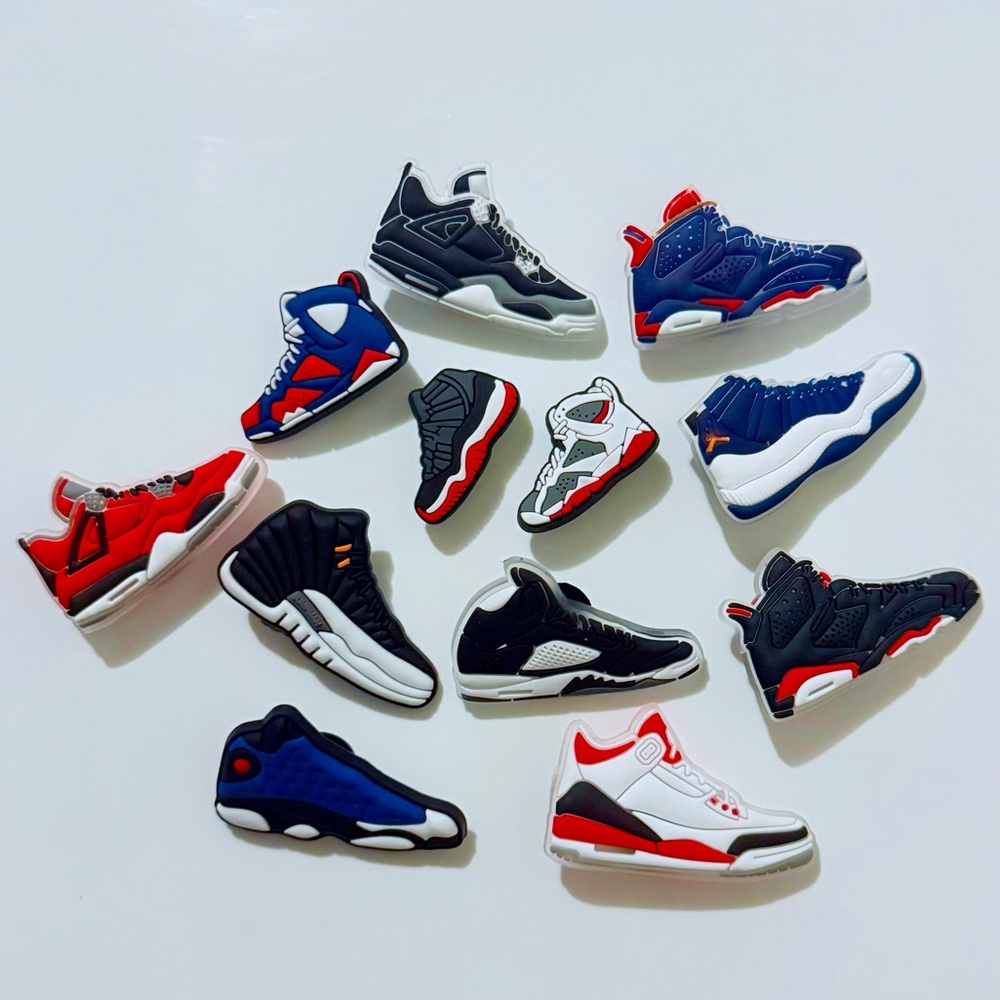 12 Sneakers Croc Charms Jibbit Shoe Charm Disney Croc Charms